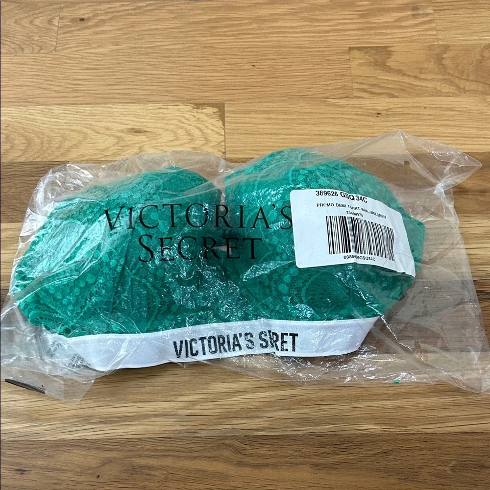 NWT Victoria's Secret Teal Lace Bra size 34C - Picture 8 of 8